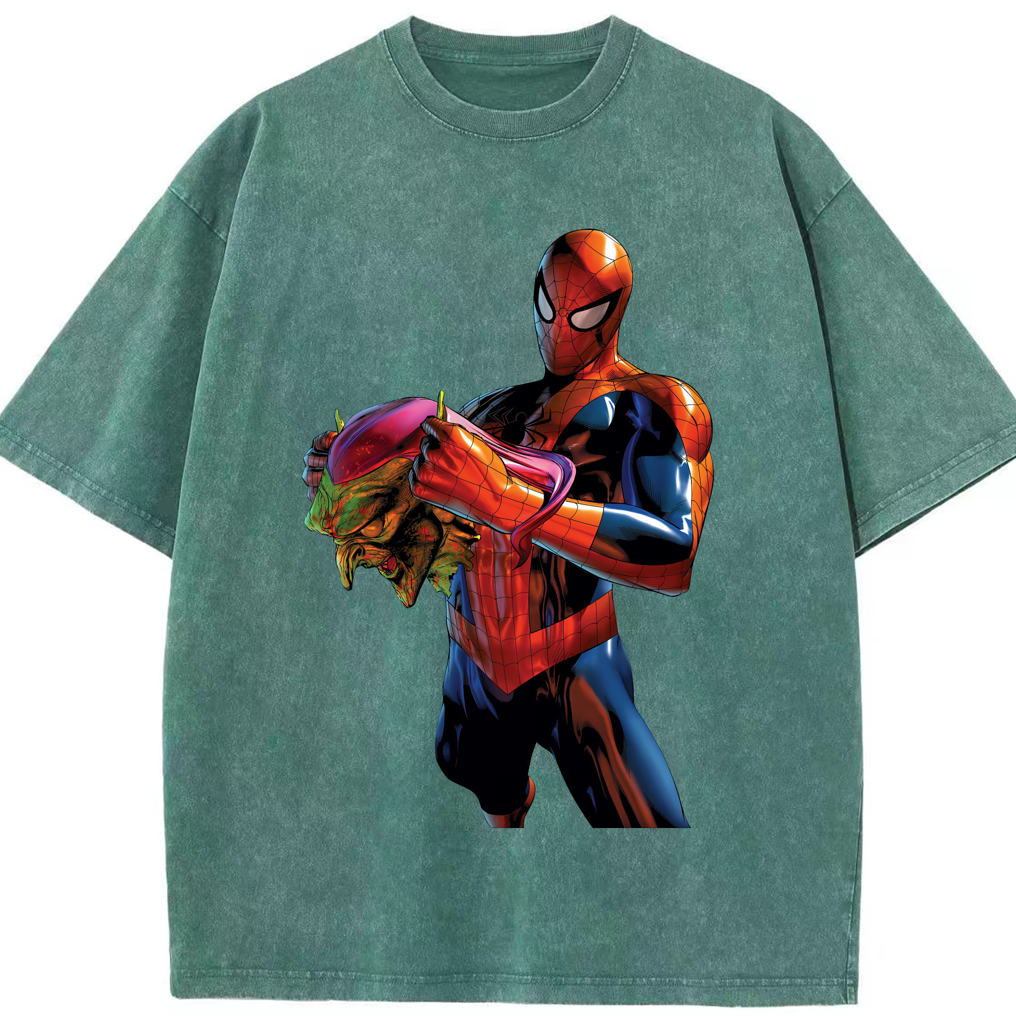 （画像用） Spider Man スパイダーマン 綿100% ヴィンテージ風 半袖Tシャツ（フロントプリント）